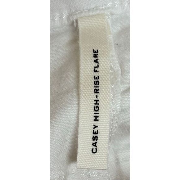 RAG & BONE Casey high-rise kick-flare jeans in White NWT Size 24 - Picture 9 of 10